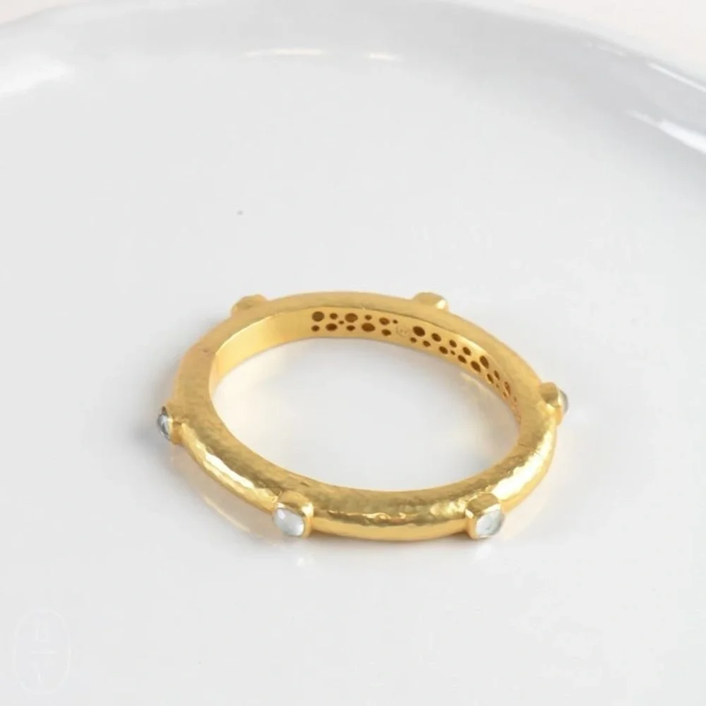 Julie Vos Catalina Catalina Hinge Bangle with stones